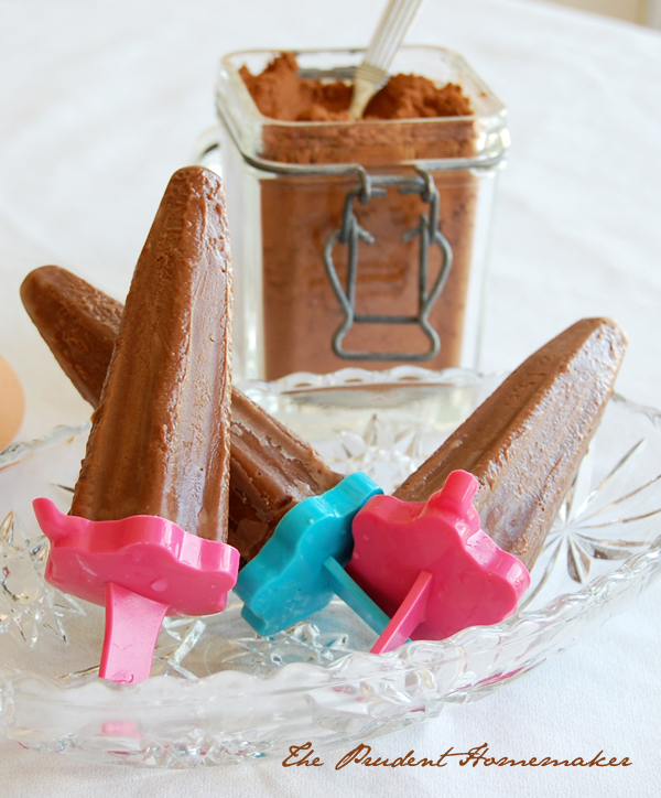 Chocolate Pudding Popsicles