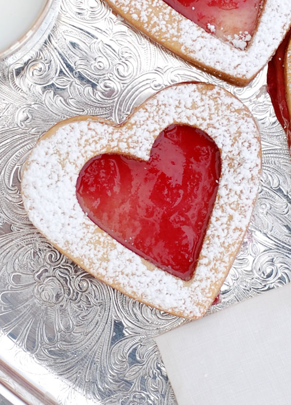 Shortbread Heart Sandwich Cookies