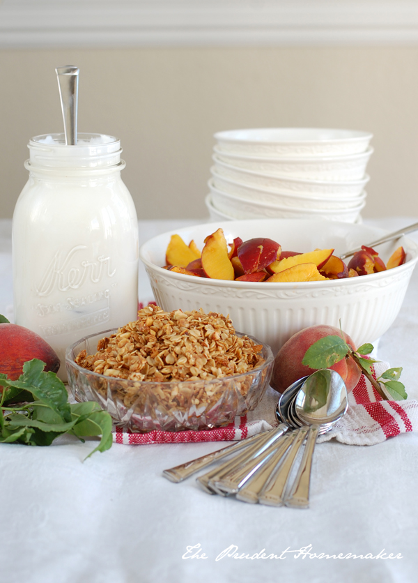 Yogurt Peaches and Granola The Prudent Homemaker