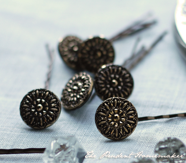 Button Jeweled Bobby Pins 3 The Prudent Homemaker