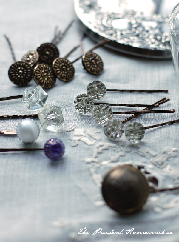 Button Jeweled Bobby Pins The Prudent Homemaker
