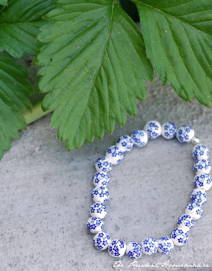 Blue and White Bracelet The Prudent Homemaker