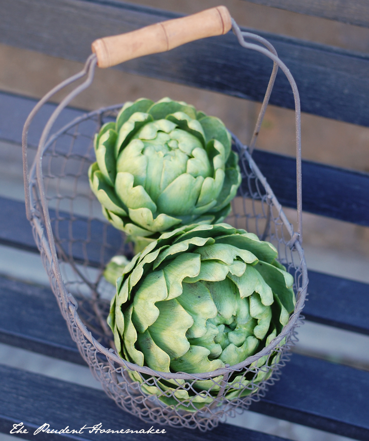 Artichokes in Basket The Prudent Homemaker