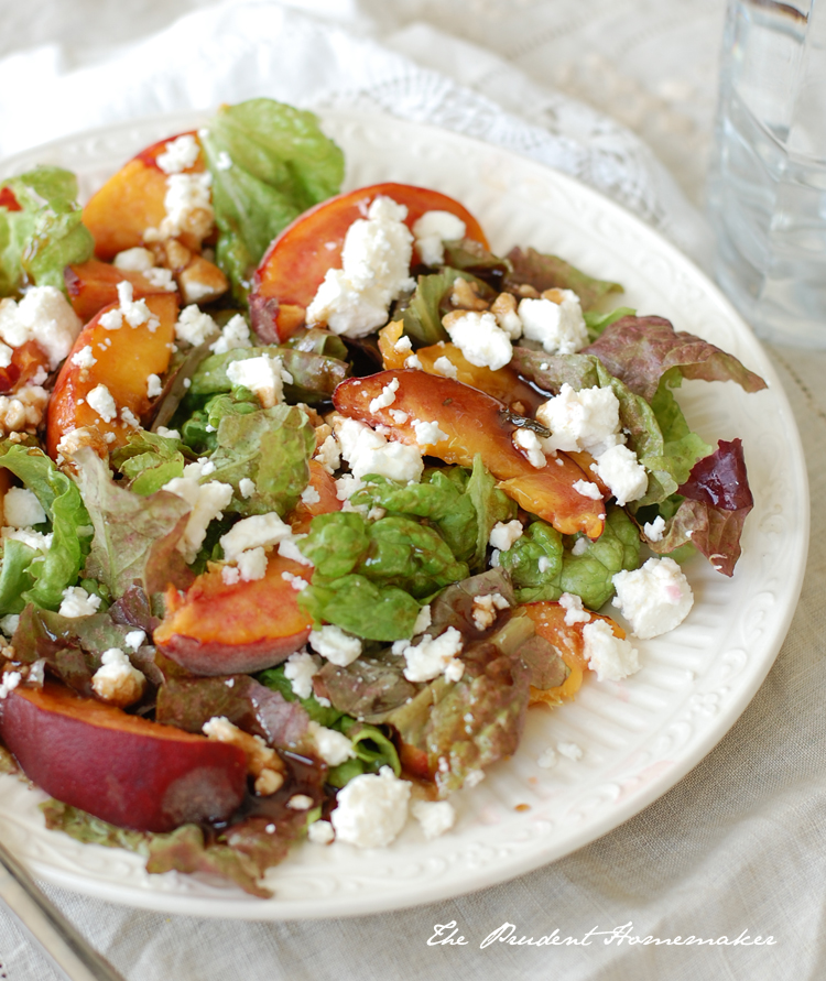 Peach Salad with Feta The Prudent Homemaker