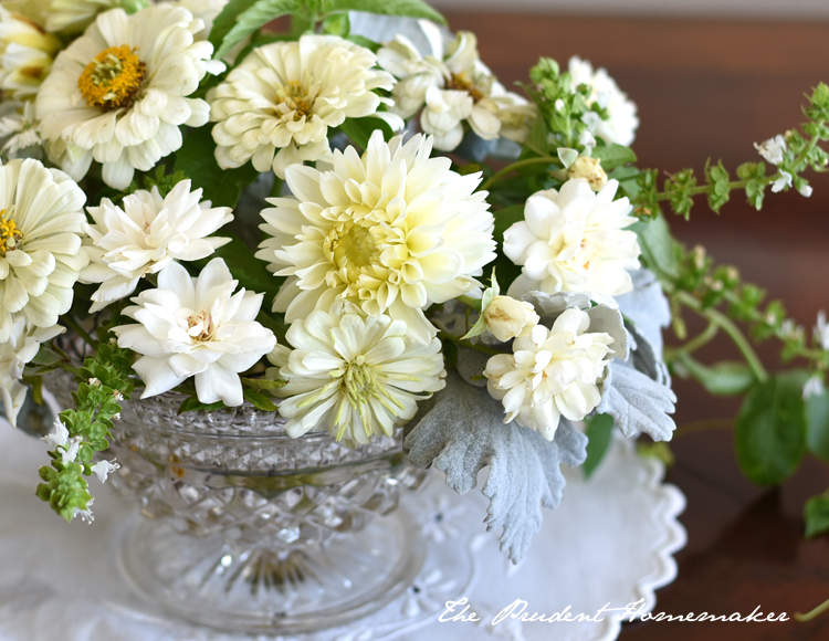 White Arrangement detail The Prudent Homemaker