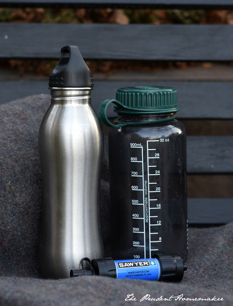 72 Hour Kit Water Bottles and Filter The Prudent Homemaker