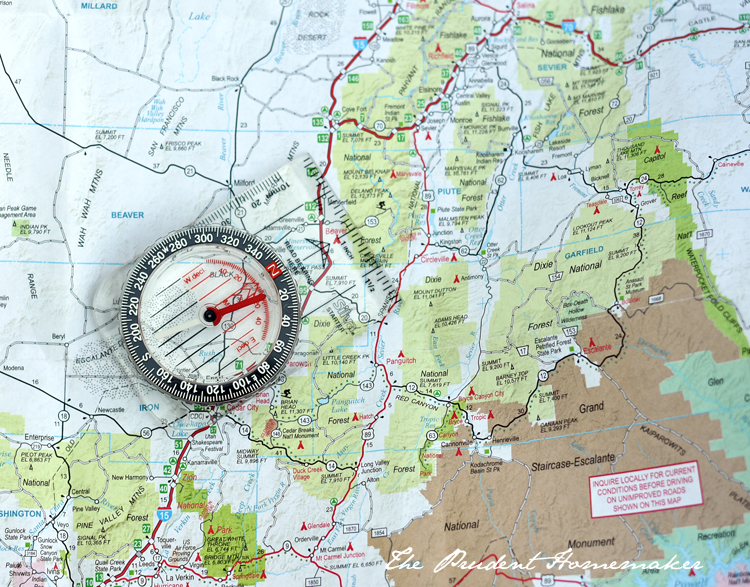 72 hour Kit Map and Compass the Prudent Homemaker