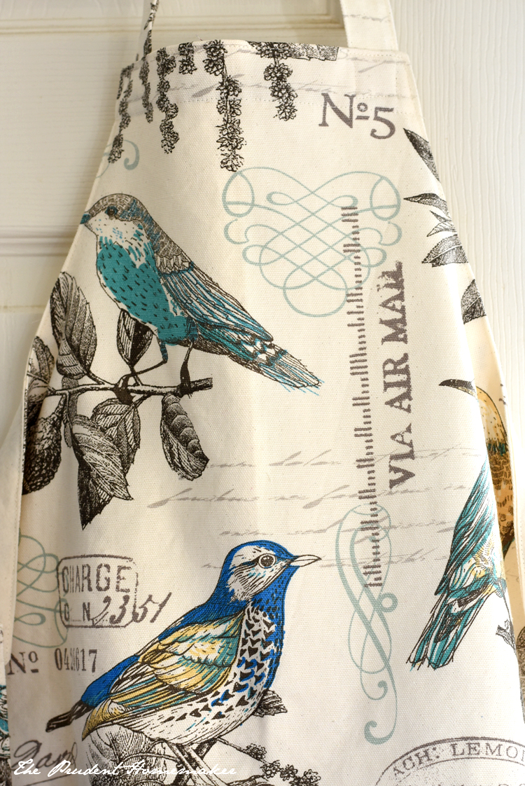 Bird Apron detail The Prudent Homemaker