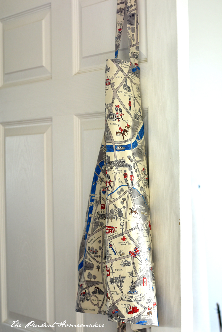 London Map apron The Prudent Homemaker