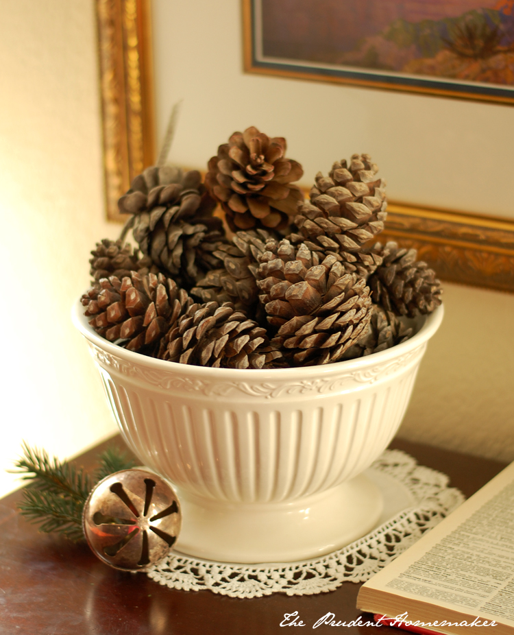 Pinecones in Bowl The Prudent Homemaker