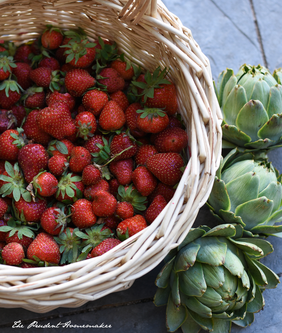 Strawberries and artichokes The Prudent Homemakerjpg