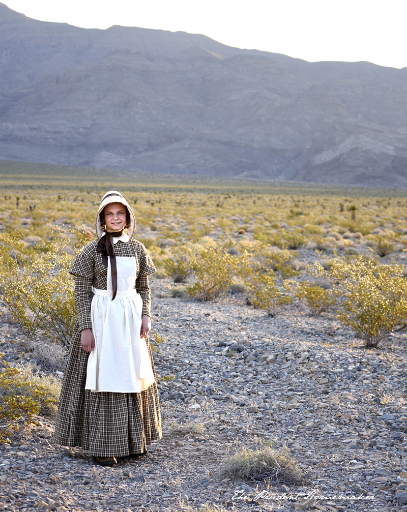 1840's Pioneer Reproduction Dress and Bonnet: Winter's Outfit for a Mormon  Handcart Trek – THE PRUDENT HOMEMAKER