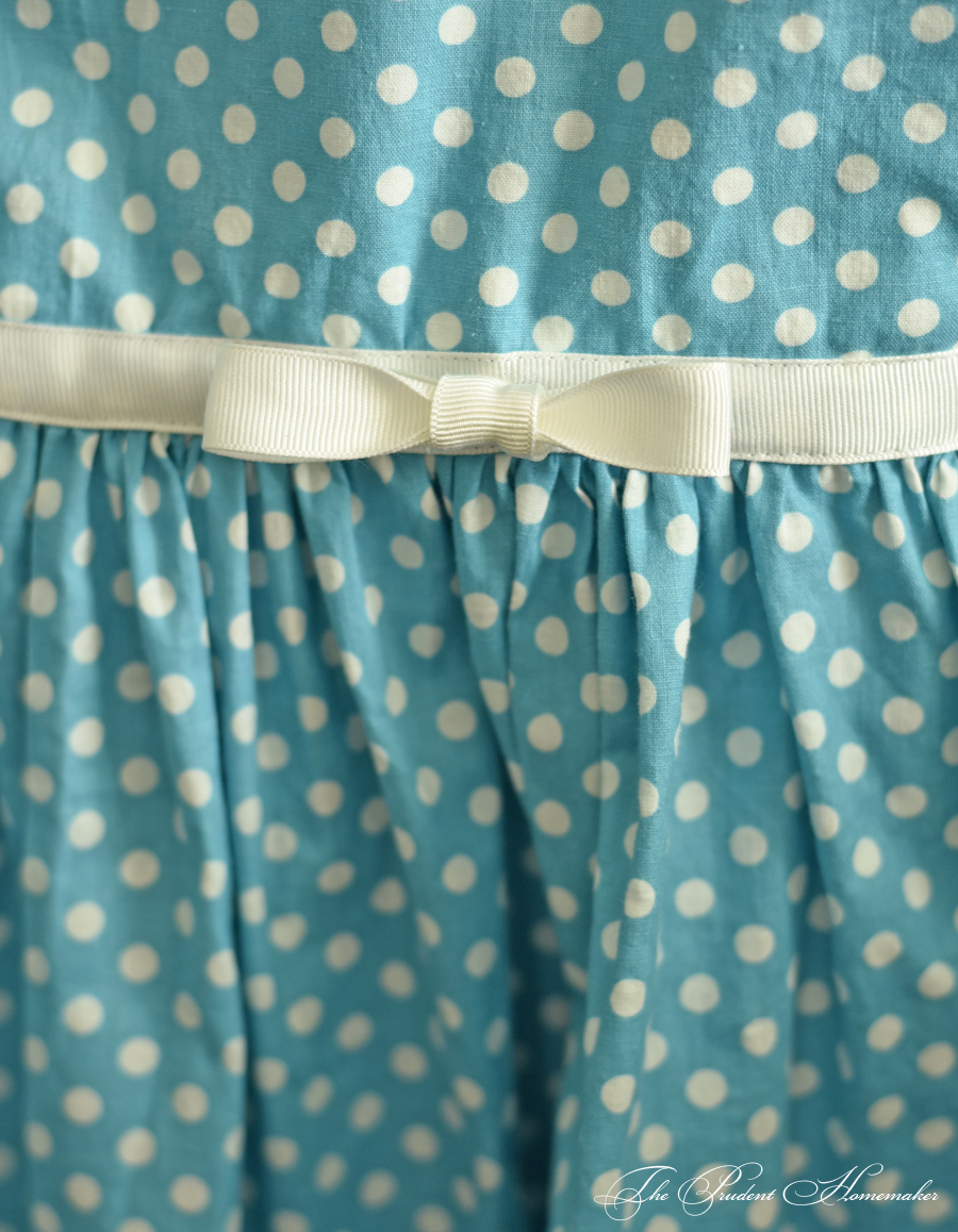 Polka Dot Dress Bow Detail The Prudent Homemaker