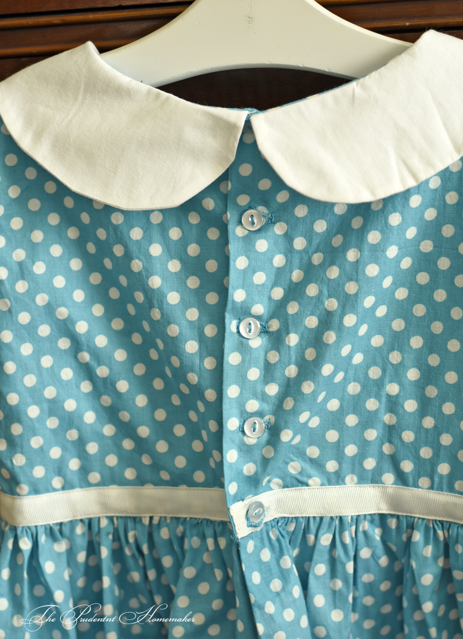 Polka Dot Dress Button Detail The Prudent Homemaker