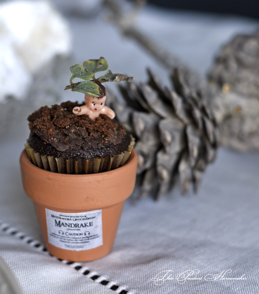 Harry Potter Mandrake Cupcake The Prudent Homemaker