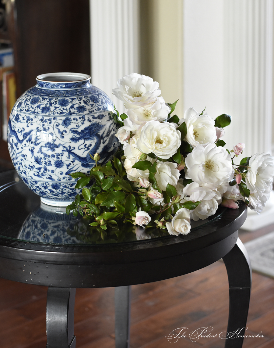 January Iceberg Roses in Entry The Prudent Homemaker