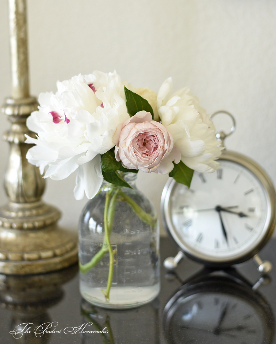 Peonies and Rose The Prudent Homemaker